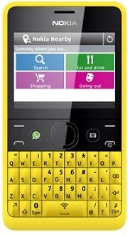 Nokia Asha 210 specifications and price yellow