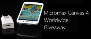 Micromax Canvas 4 giveaway for free – By Techquark