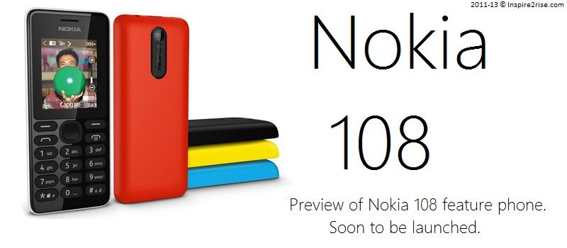 Nokia 108 specs and price in india featured