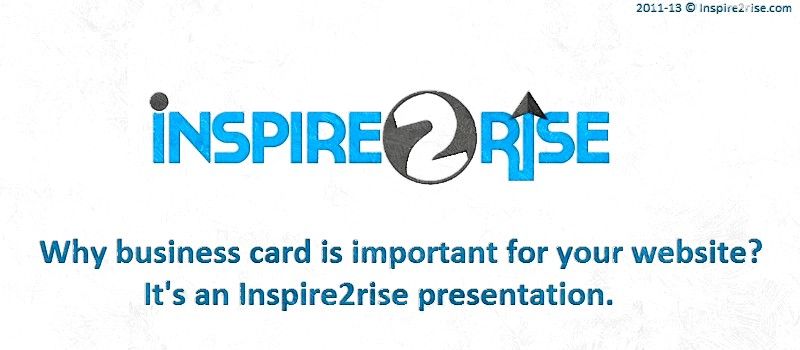 Why business card is important for your website inspire2rise