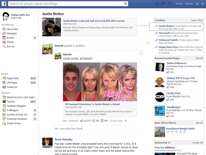 Facebook adds trending topics feature to sidebar new