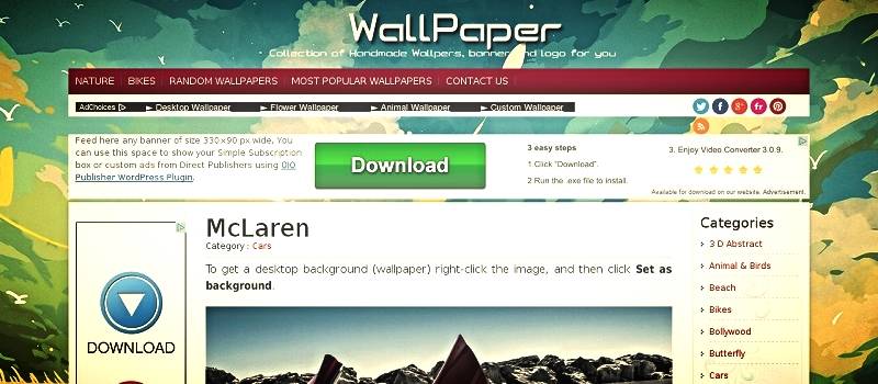 wallpaper wordpress theme for niche websites featured