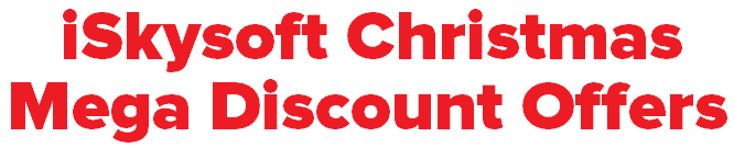 iSkysoft Christmas Mega Discount Offers title