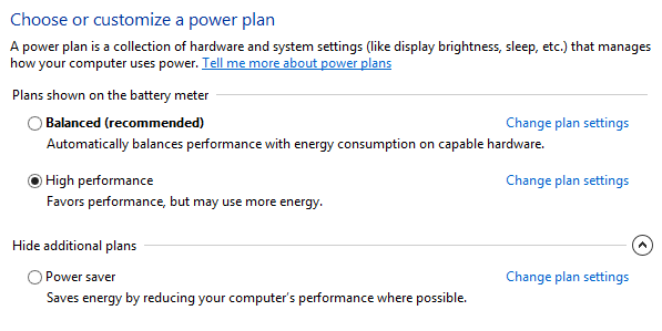 Power plan for better performance while playing gta 5
