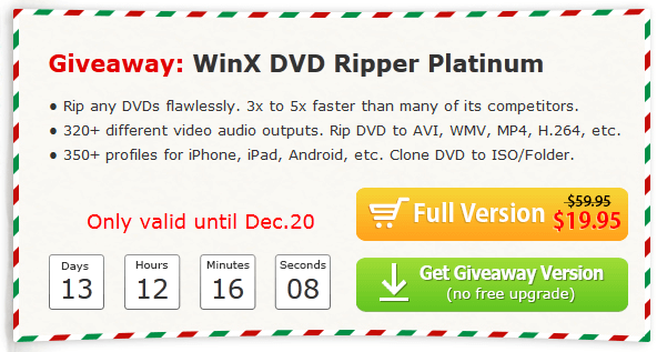 WinX DVD Ripper Platinum and Christmas Giveaway 4