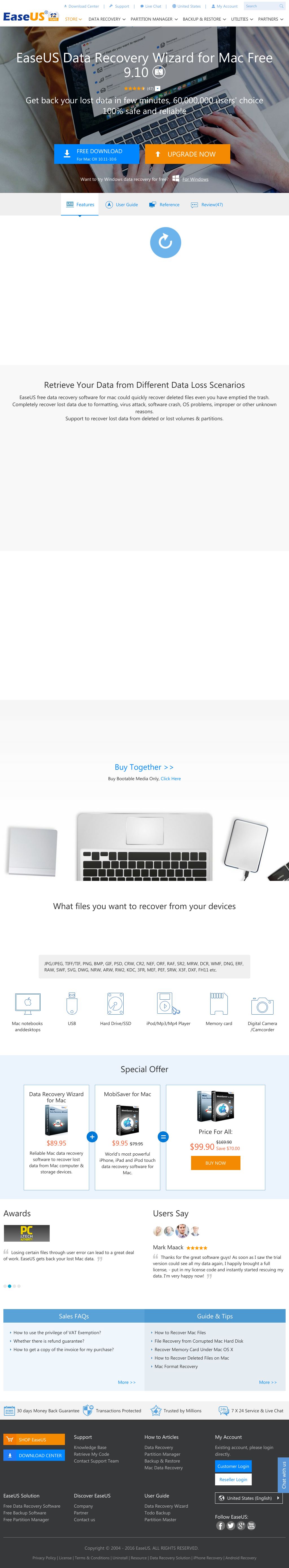 easeus data recovery software for mac