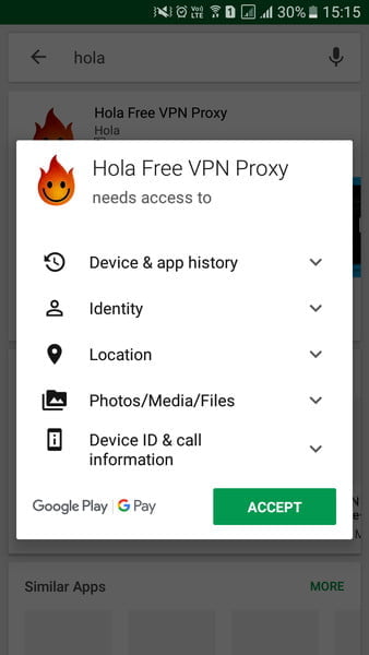 hola vpn for spotify premium apk