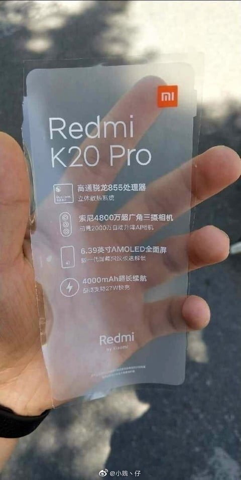 xiaomi redmi k20 pro leaks specifications