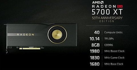 AMD RX 5700 XT 50th Anniversary Edition gpu