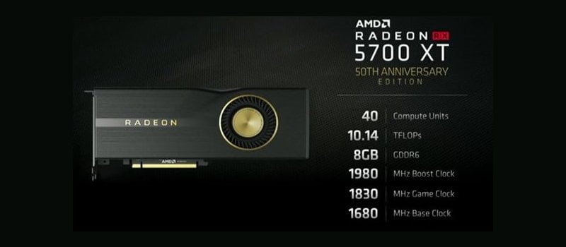 AMD RX 5700 XT 50th Anniversary Edition graphics card
