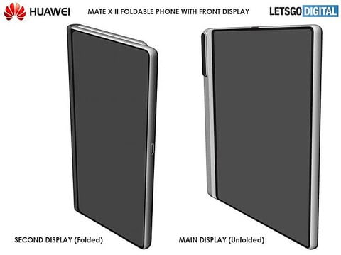 huawei mate x 2 foldable display phone patent leaked