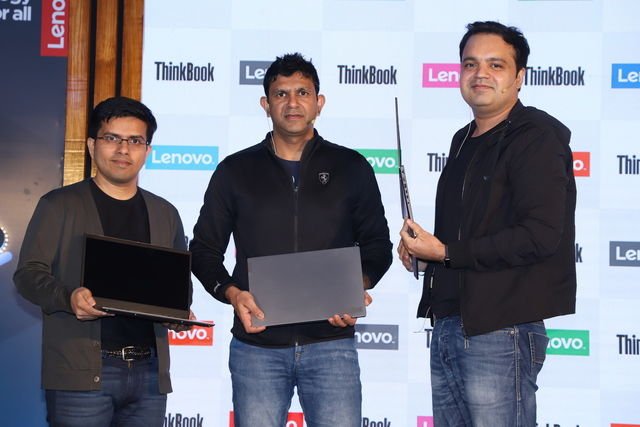 Lenovo ThinkBook launched in India Today - (LtoR) Amit Doshi, CMO, Rahul Agarwal, CEO and MD and Ashish Sikka, Director SMB