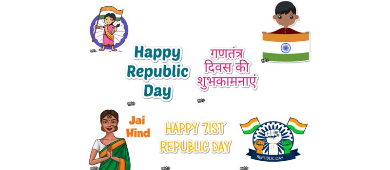 how to use republic day stickers whatsapp bobble