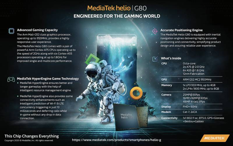 mediatek helio g80 specifications and price