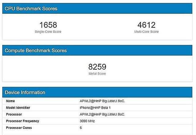 geekbench a14 bionic scores leaked