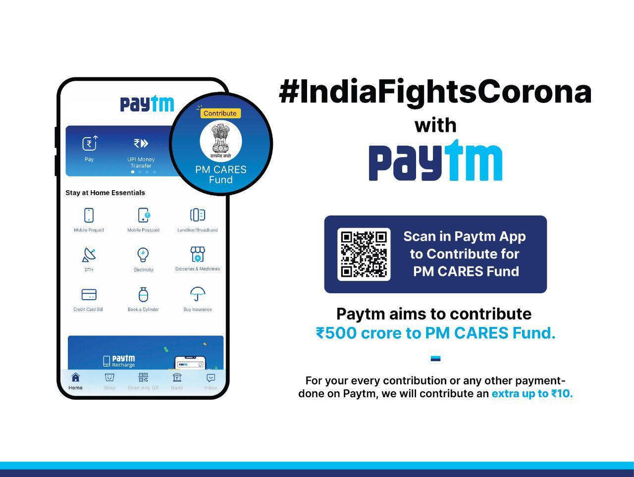 paytm new ui india fights corona