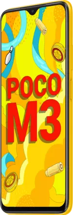 poco m3 yellow smartphone