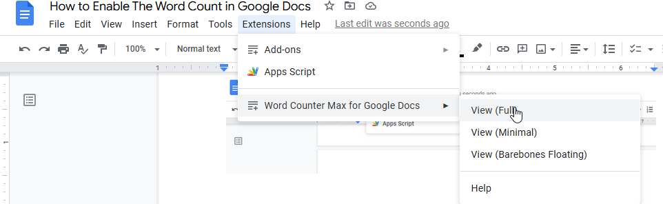 how to find word counter max