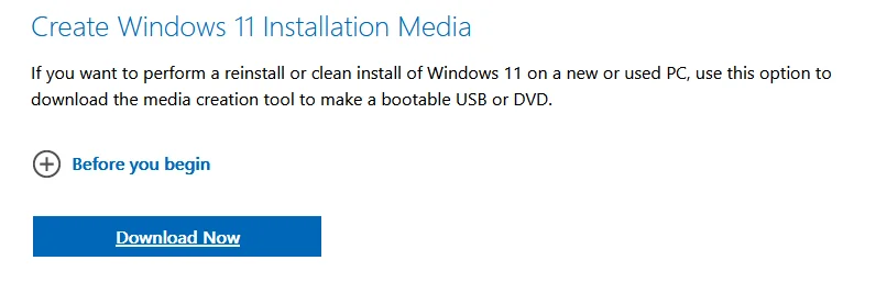 Create Windows 11 Installation Media