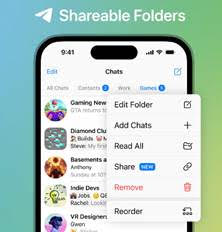telegram shareable folders