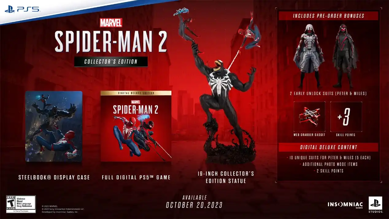 marvel spiderman 2 collectors edition